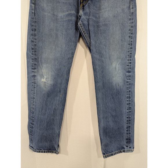 LEVI'S! "DISTRESSED" RELAXED FIT 505 PERFECT FADE STRAIGHT LEG JEANS! SZ 36X32 - Picture 4 of 10